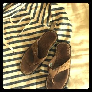 Keen Cushion Brown leather flips